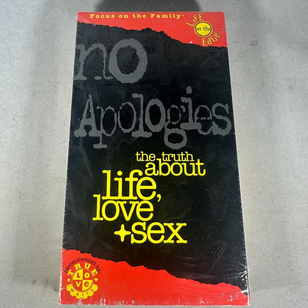 No Apologies The Truth About Life Love Sex VHS 1998 Sealed Focus Family